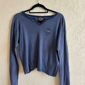 Harley-Davidson Women's Slate Blue Long Sleeve Pullover